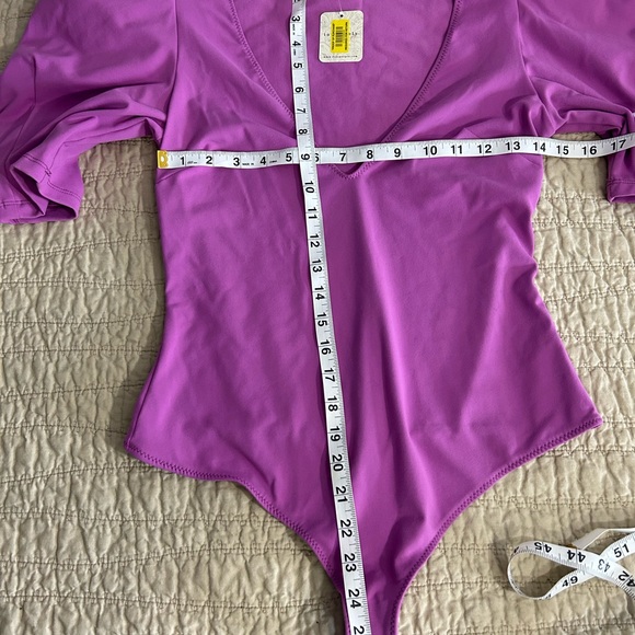 FREE PEOPLE Va Va Voop Bodysuit Wild Berry NWT Size Medium - Picture 9 of 11